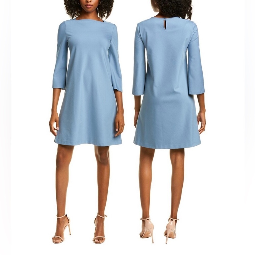 LAFAYETTE 148 Cadet blue shift dress size S.